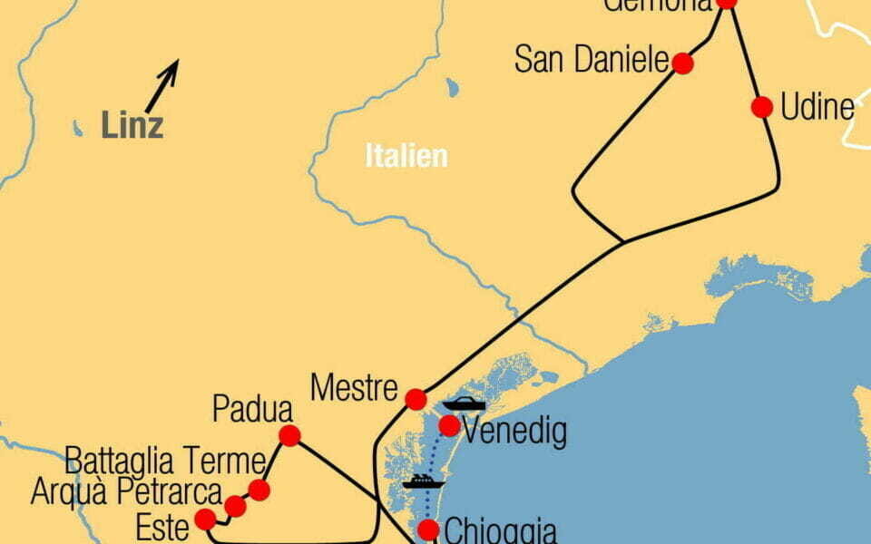 Venedig - Padua - Euganeische Hügel - sabtours